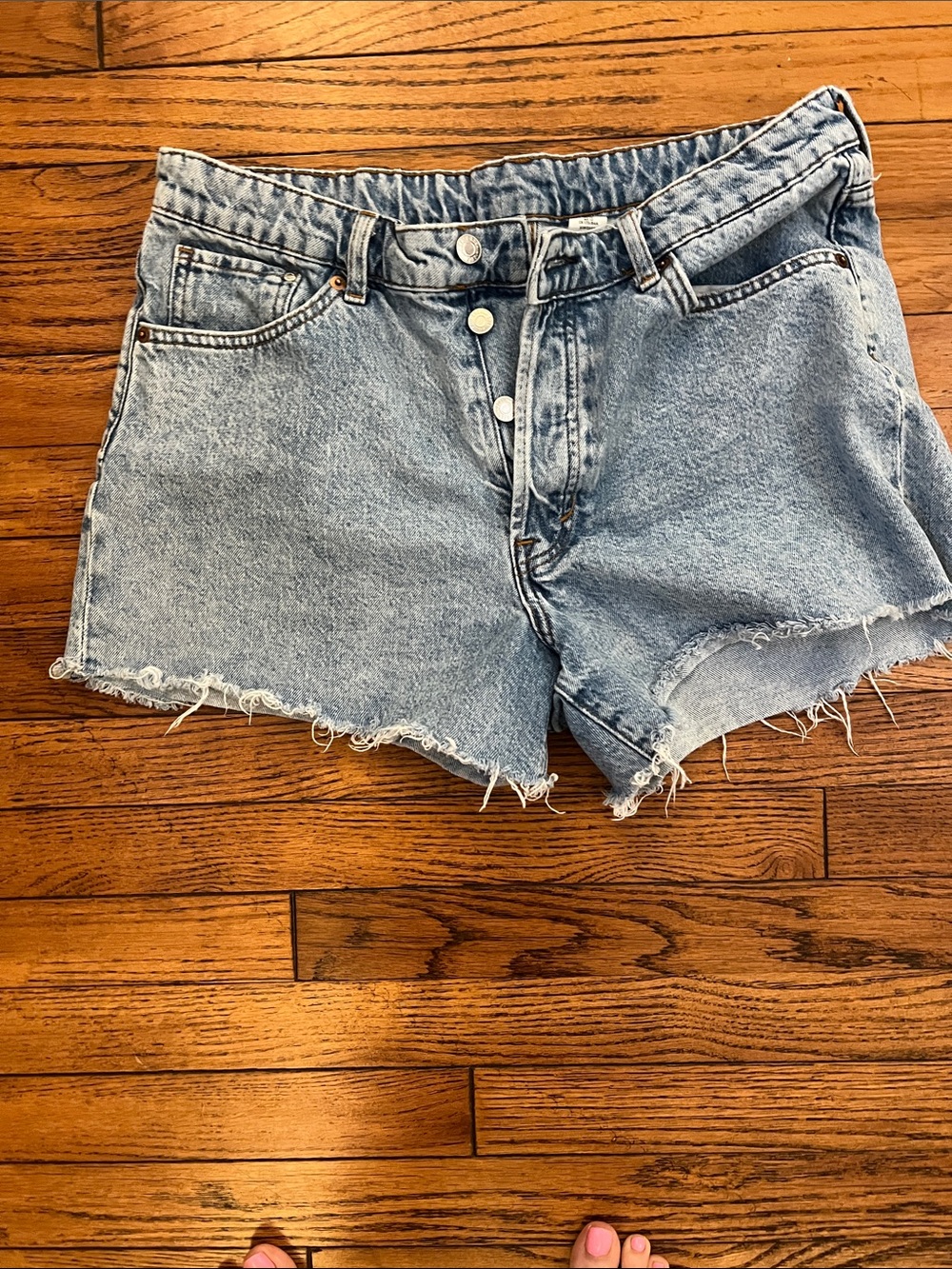 H&M Light Blue Denim Cutoff Shorts